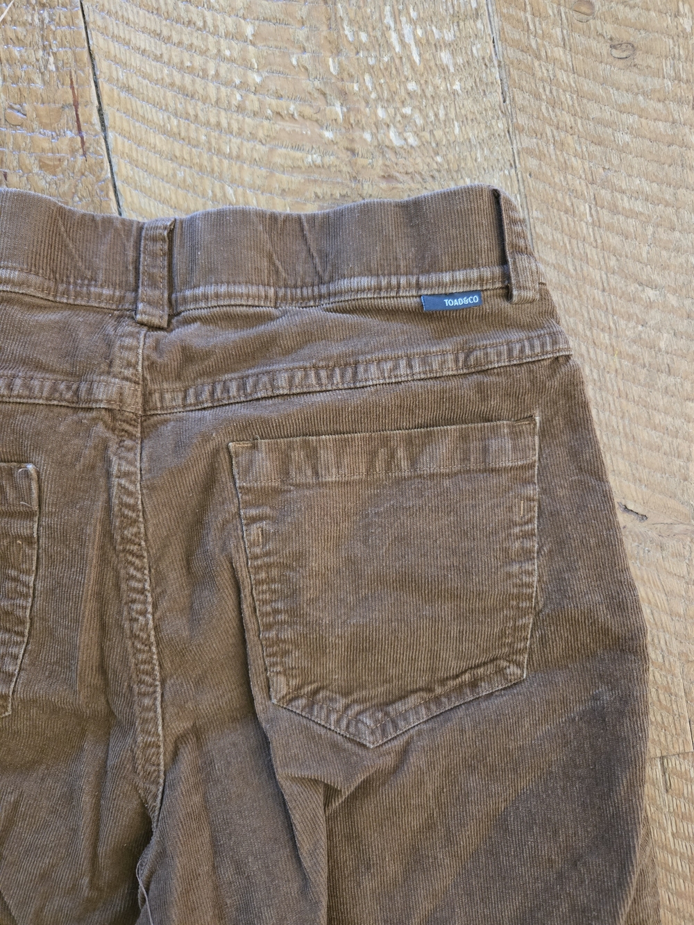 Toad&Co Wide Leg Brown Corduroy High-Rise Pants - Picture 3 of 4